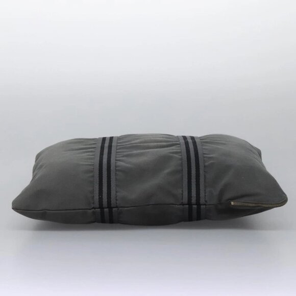 HERMES Fourre Tout Porte Documents Business Bag Canvas Gray Silver Auth 124325 - Picture 6 of 16